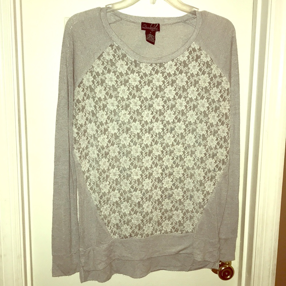 Women’s gray lace shirt